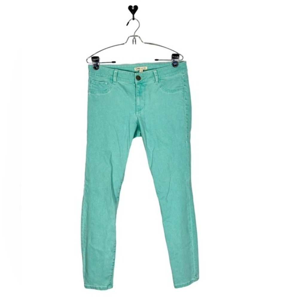 Cabi Skinny Jeans mint seaglass color size 8 pastel Spring‎